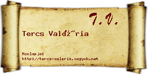 Tercs Valéria névjegykártya